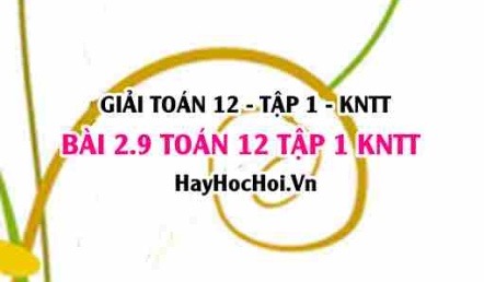 Giải 2.9 Toán 12 tập 1 SGK Kết nối tri thức